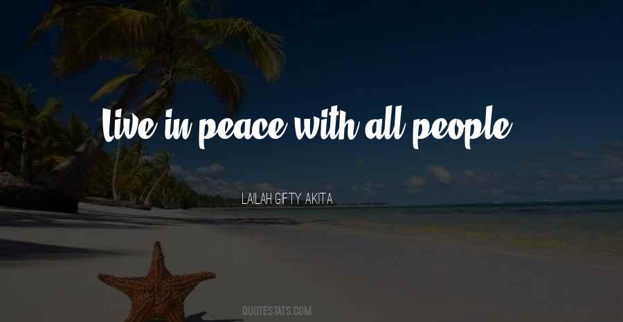 Quotes About Living Life In Peace #868400