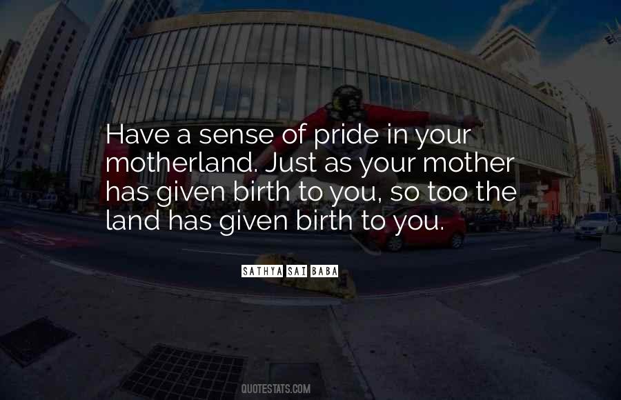 Sense Of Pride Quotes #302922