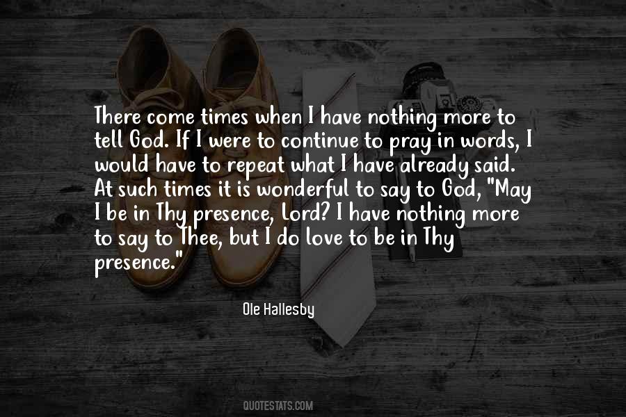 God Presence Quotes #158420