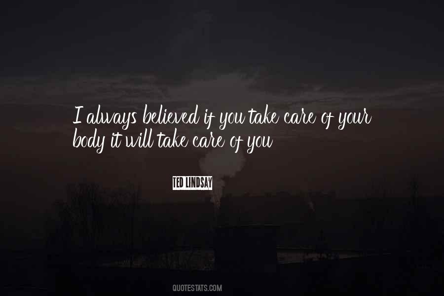 Care Of You Quotes #1757124