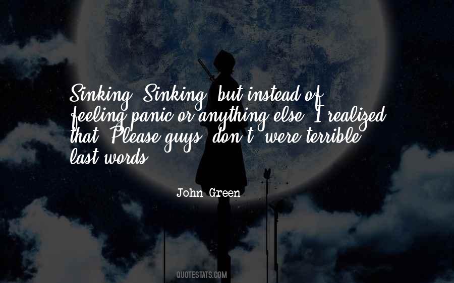 Sinking Feeling Quotes #1305678