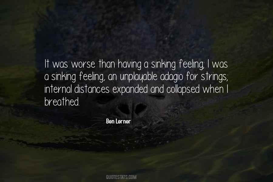 Sinking Feeling Quotes #509650