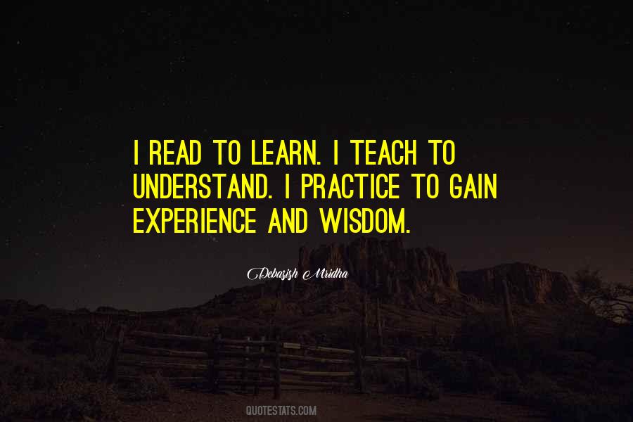 Wisdom Experience Quotes #321760