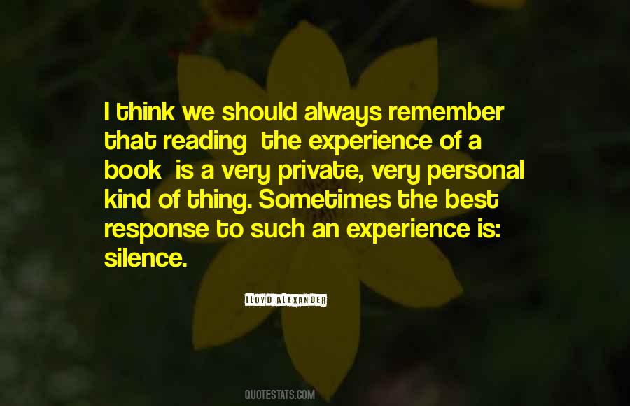 Experience Is The Best Quotes #345152
