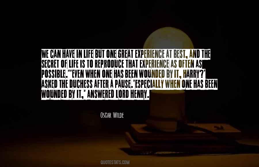 Experience Is The Best Quotes #98003