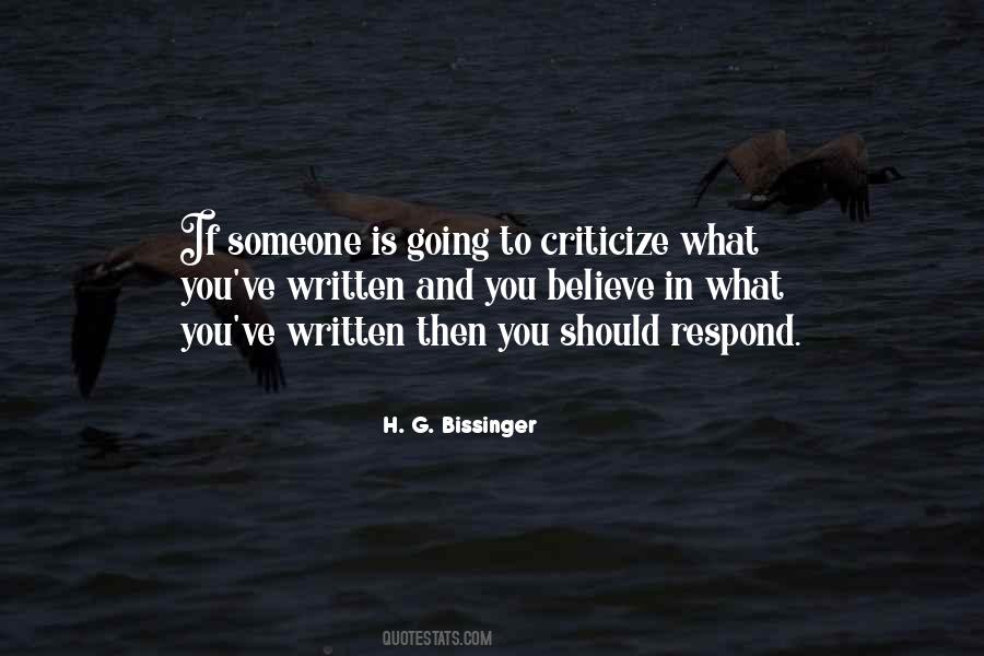 Criticize Someone Quotes #1834425