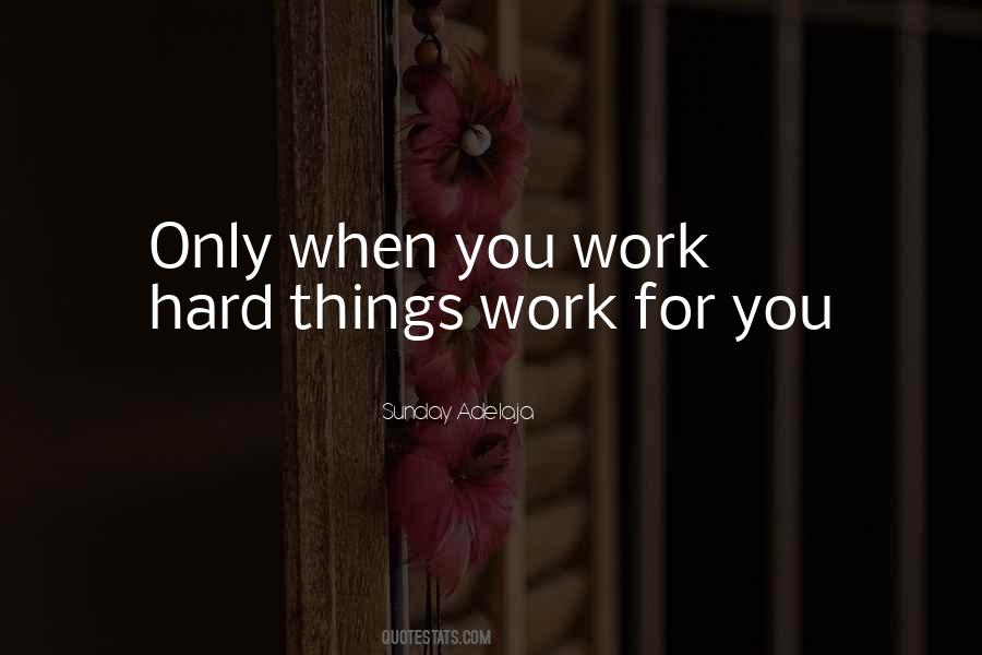 When You Work Hard Quotes #1568106