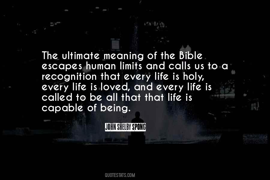 Meaning Of Life From Bible Quotes #911334