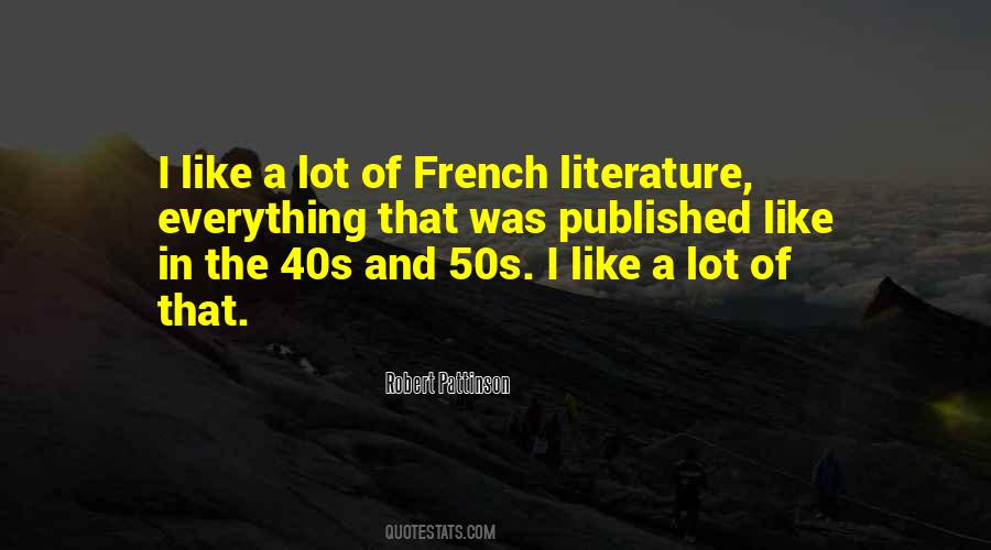 Quotes About Literature In French #890333