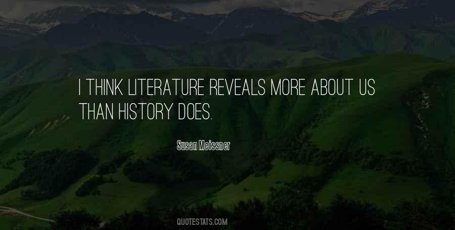 Quotes About Literature History #646299