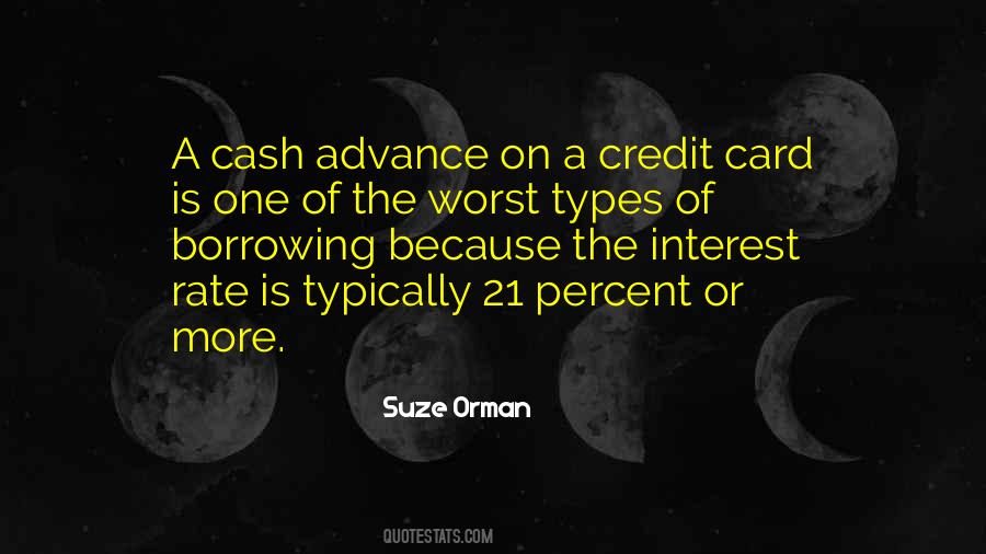 Cash And Credit Quotes #1367042