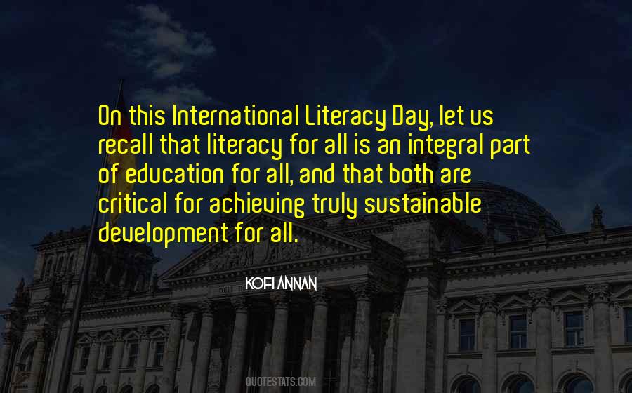 Quotes About Literacy Development #215639