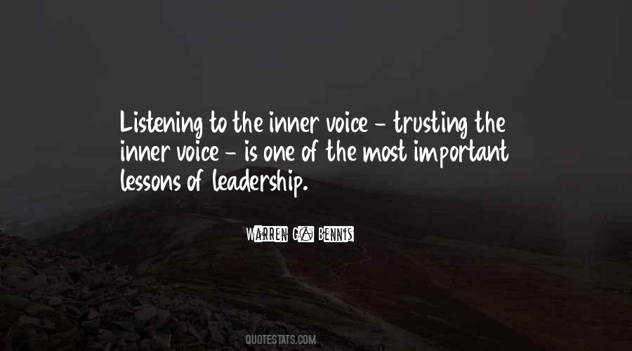 Quotes About Listening To Your Voice #670121