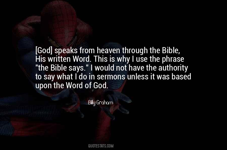 Authority Of The Bible Quotes #1068834