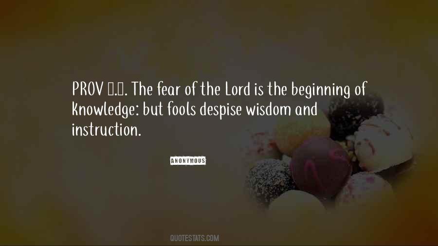 Fear And Knowledge Quotes #991581