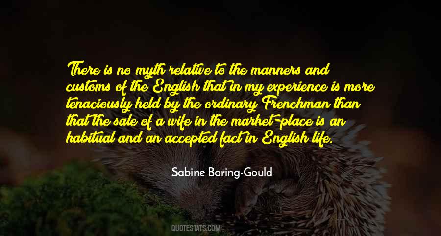 Manners And Customs Quotes #382152