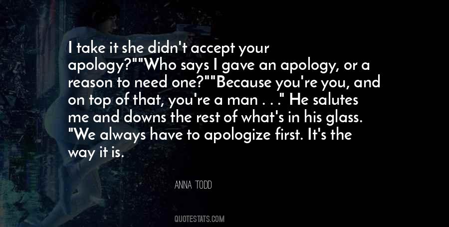 I Accept Your Apology Quotes #1398888