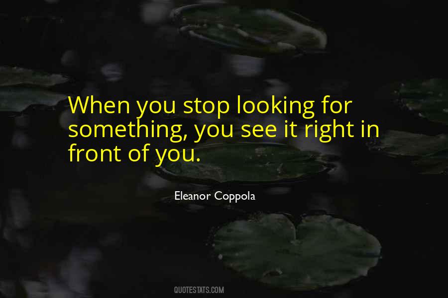 Stop Looking Quotes #952463