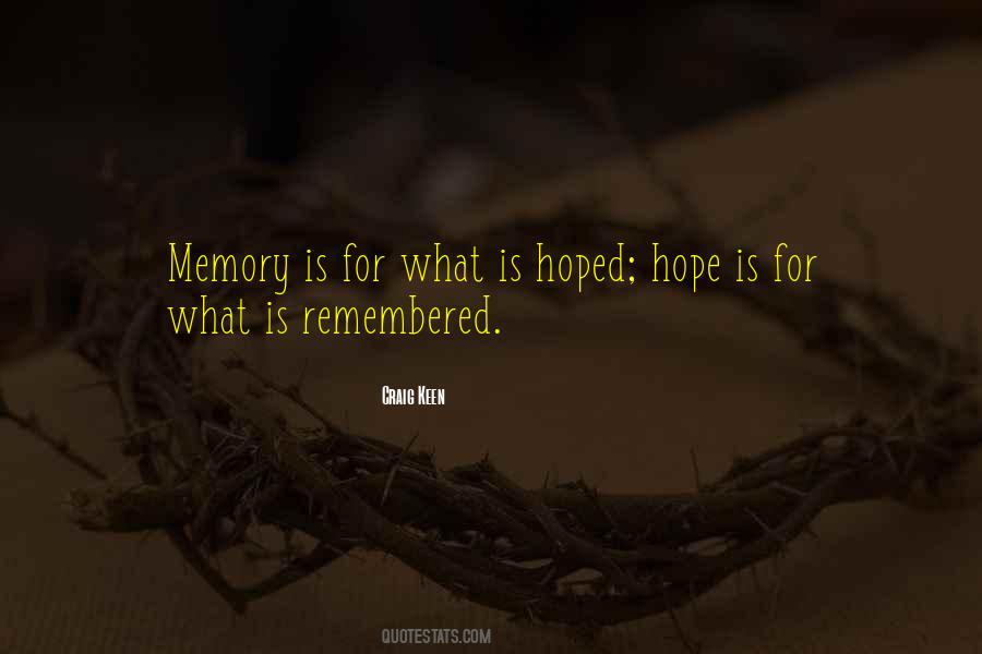 Memory Hope Quotes #729932