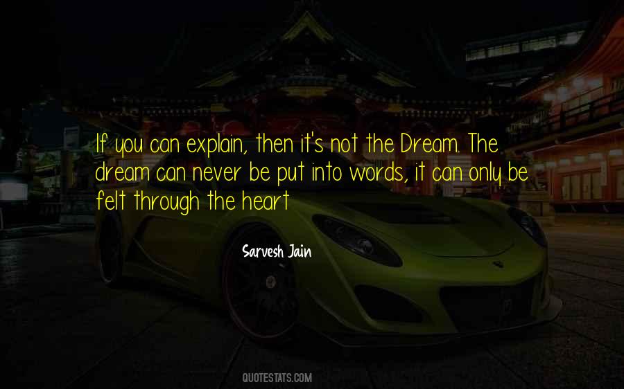 Explain Your Dreams Quotes #1140602