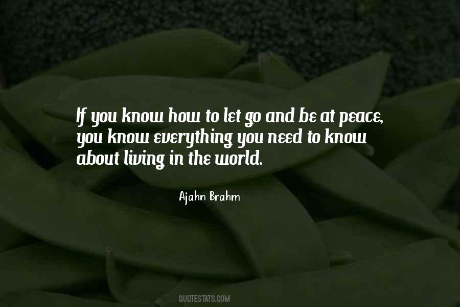 World Will Know Peace Quotes #1445720