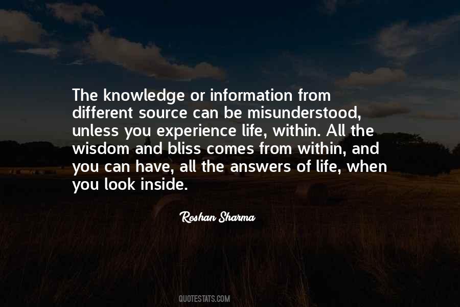 Knowledge Or Experience Quotes #1324122