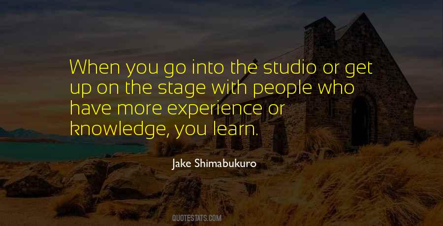 Knowledge Or Experience Quotes #1819233