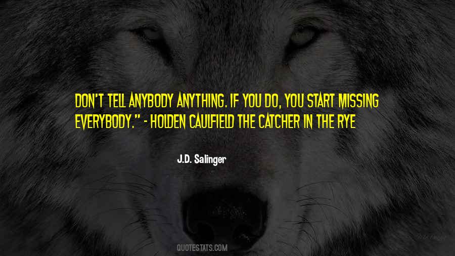 Catcher In The Rye Holden Quotes #80886