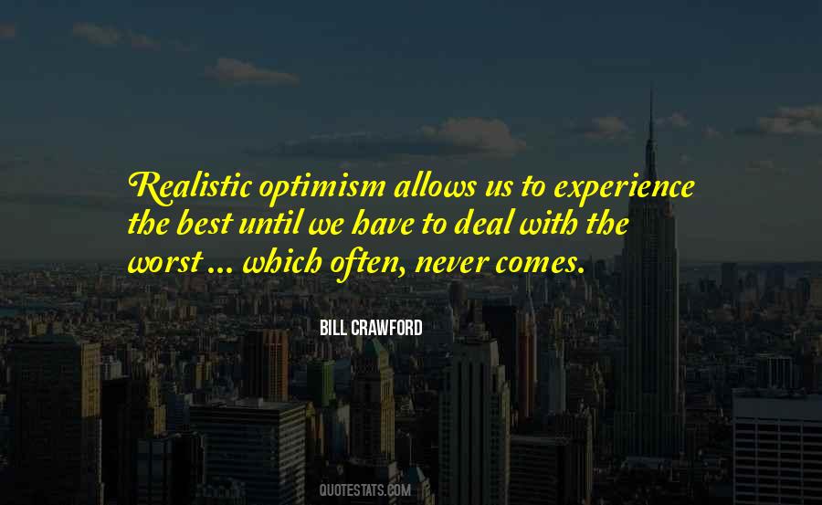 Realistic Optimism Quotes #960209