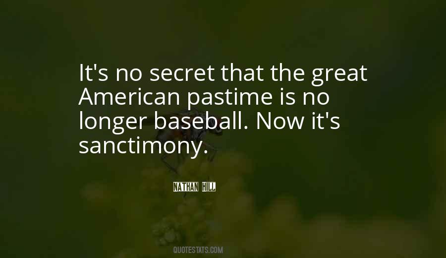 Baseball Pastime Quotes #1429542