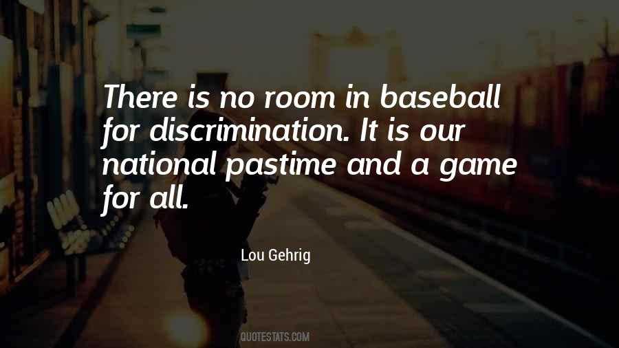 Baseball Pastime Quotes #428190
