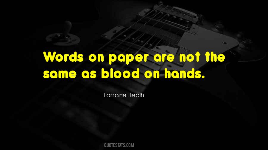 Blood On Hands Quotes #1502832