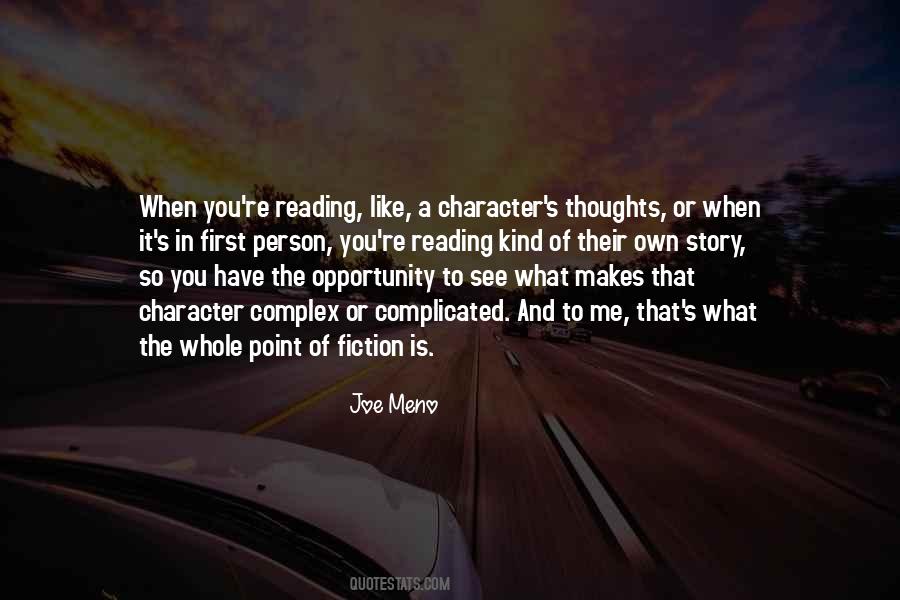 Character Thoughts In Quotes #1432491