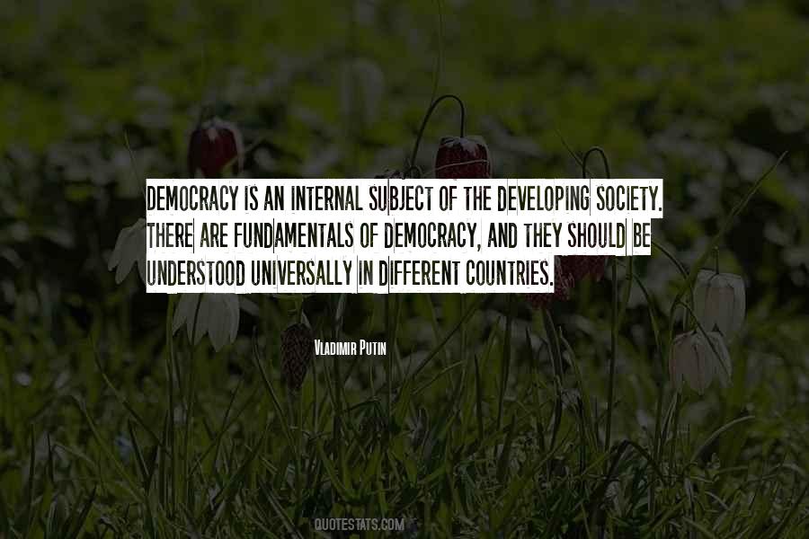 Developing Democracy Quotes #515201