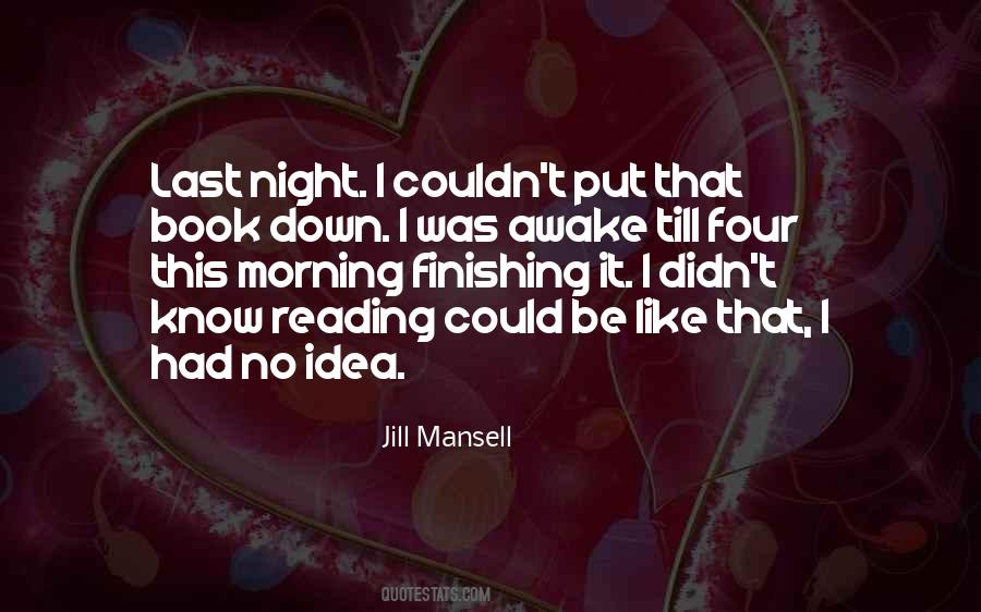 Night Book Reading Quotes #1356443