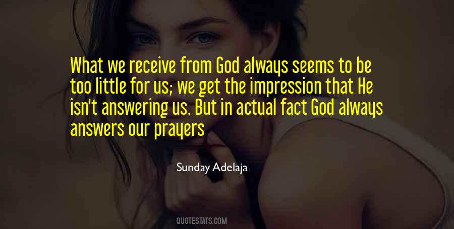 Answers To Prayers Quotes #804988
