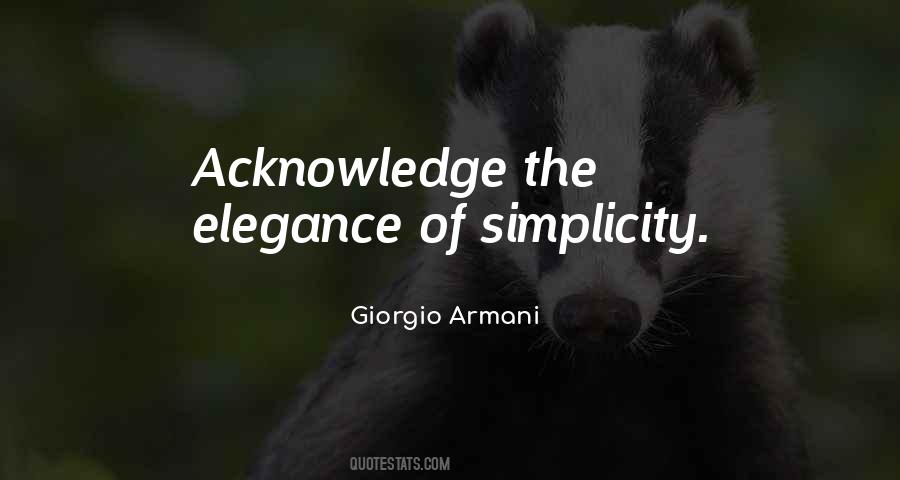 Elegance Armani Quotes #408741