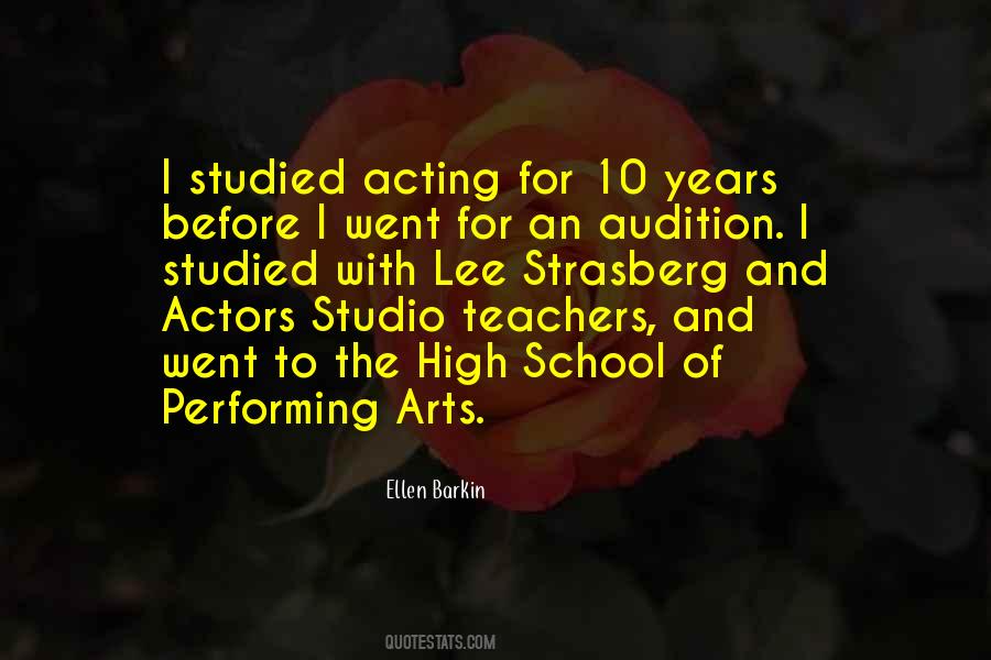 Acting Audition Quotes #1088810