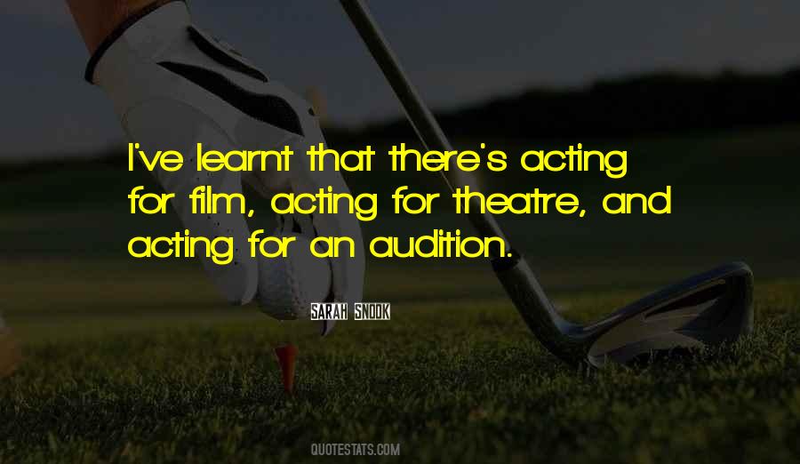 Acting Audition Quotes #207366
