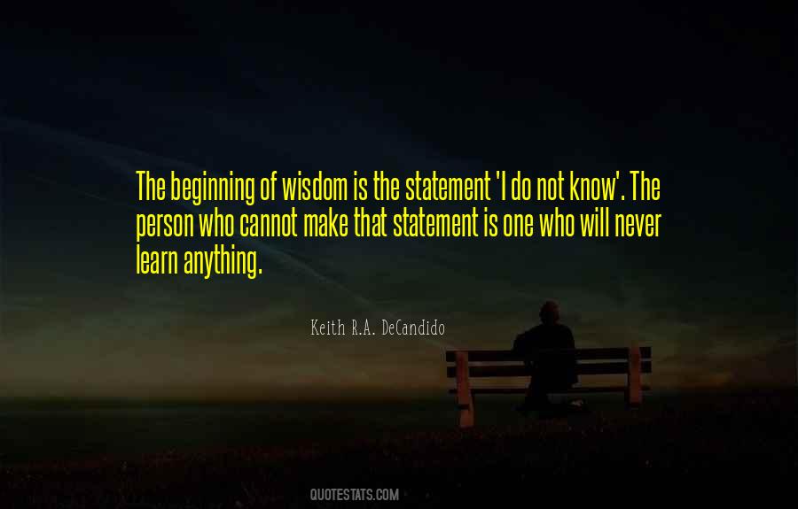 Beginning Of Wisdom Quotes #154251