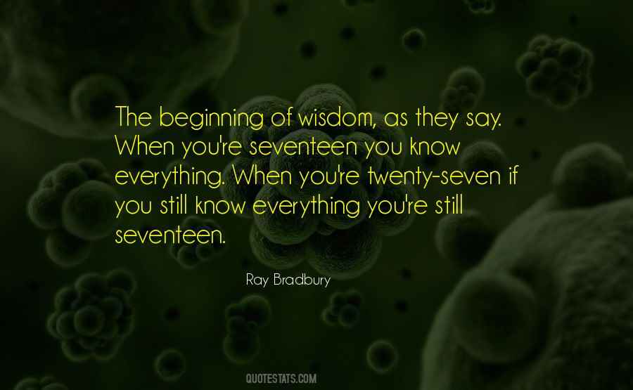 Beginning Of Wisdom Quotes #1827067