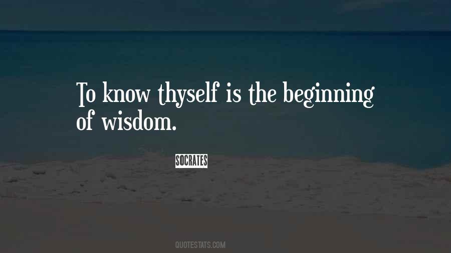 Beginning Of Wisdom Quotes #263920
