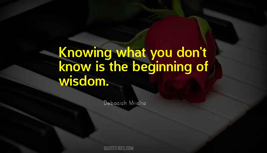Beginning Of Wisdom Quotes #450553