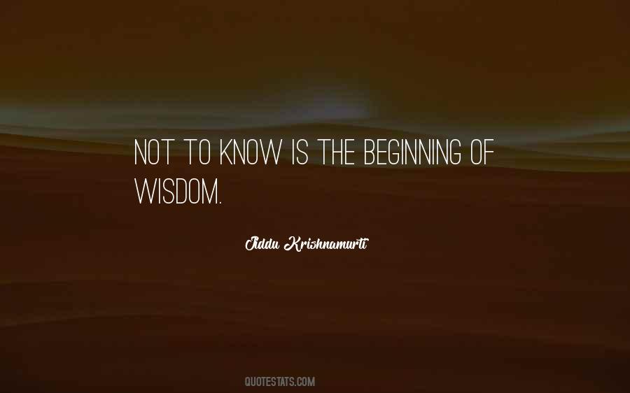 Beginning Of Wisdom Quotes #560822
