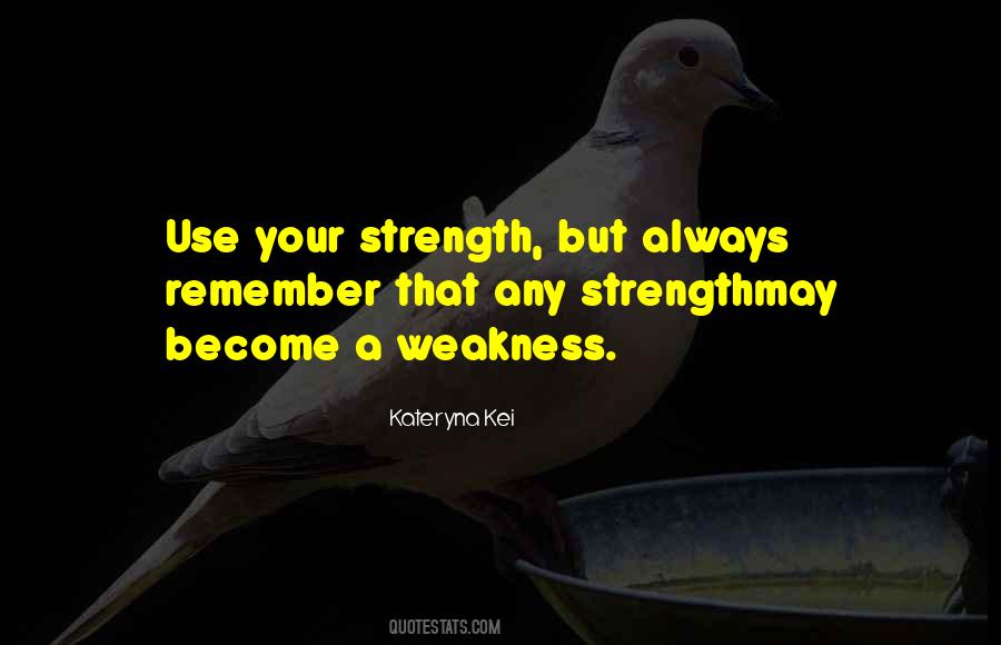 Strength Weakness Quotes #212983