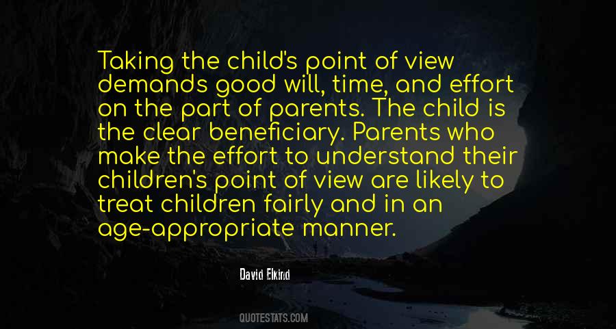 Child's Point Of View Quotes #398407