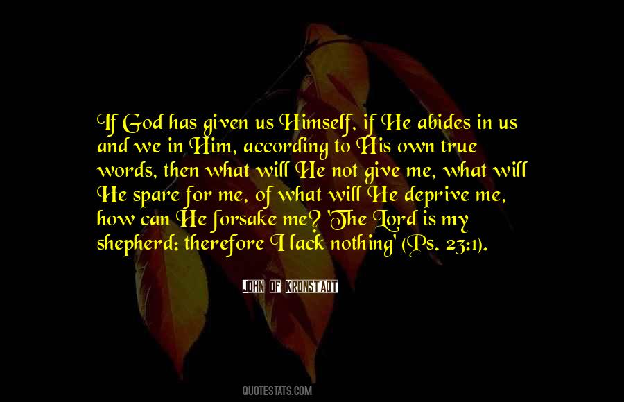 Lord Is My Shepherd Quotes #242783