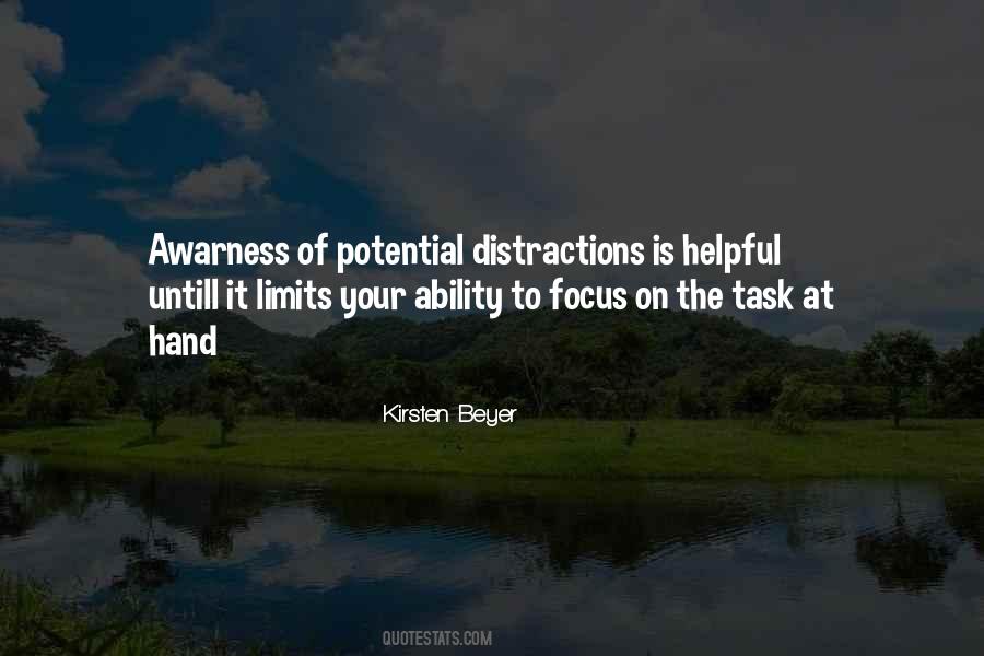 No More Distractions Quotes #129709
