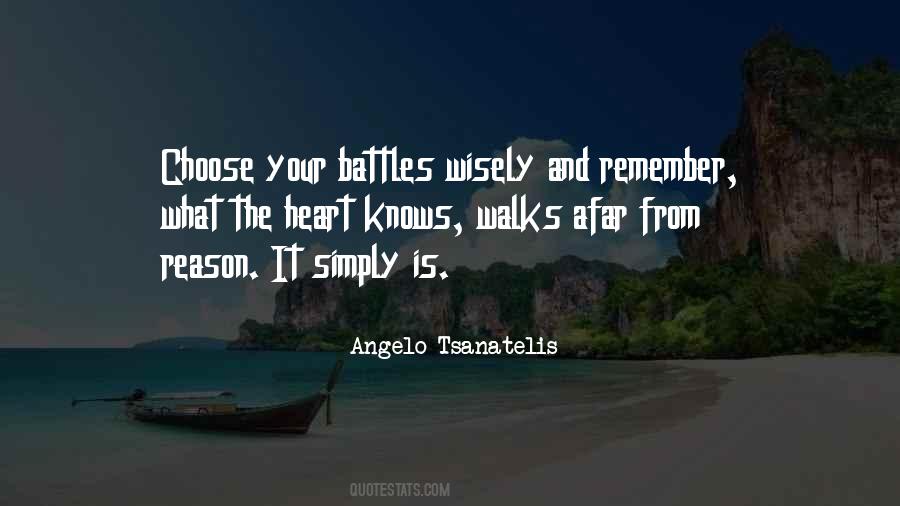 Choose Your Battles Wisely Quotes #312027