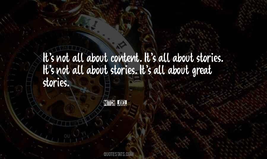 Great Stories Quotes #1567718